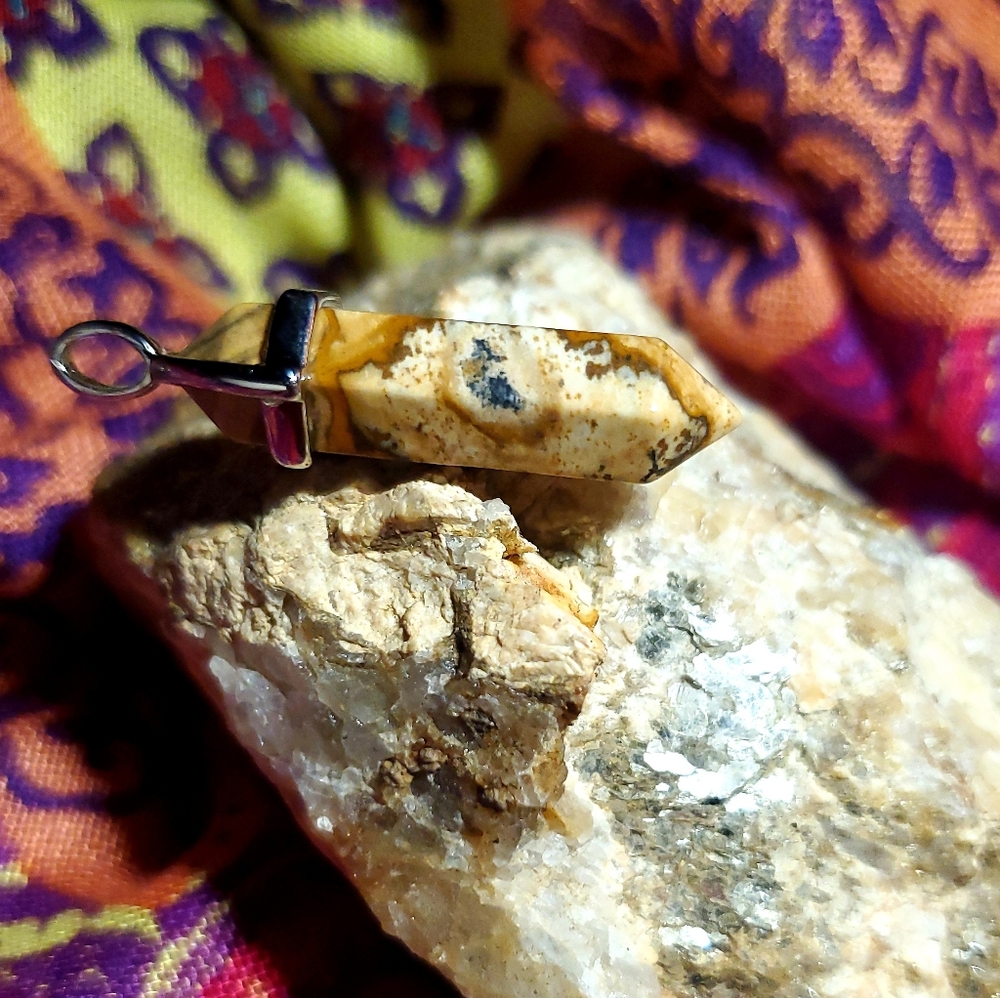 Natural Gemstone Pendant - Picture Jasper